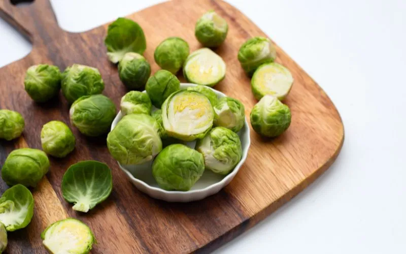 preparing brussel sprouts