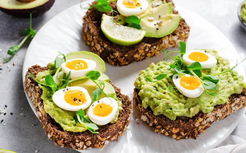 Avocado and Quail Egg Toasts