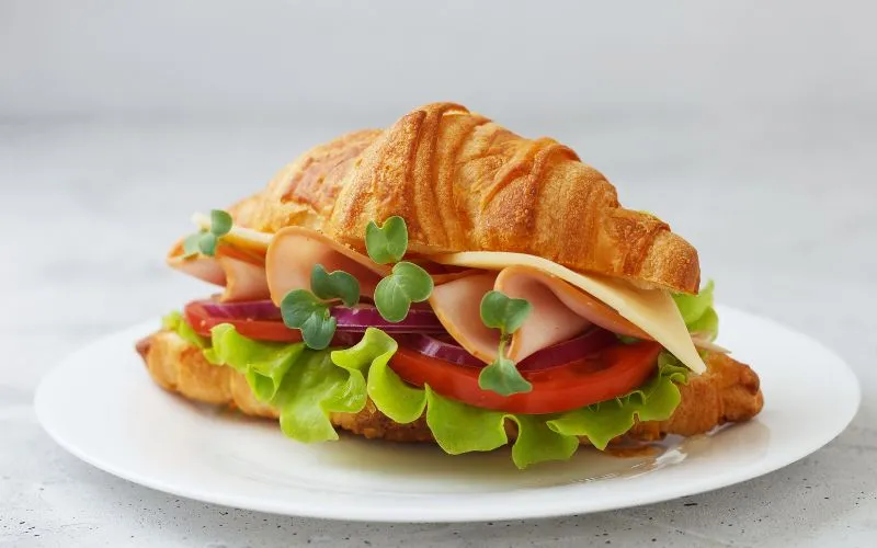 microgreens Croissant Sandwich