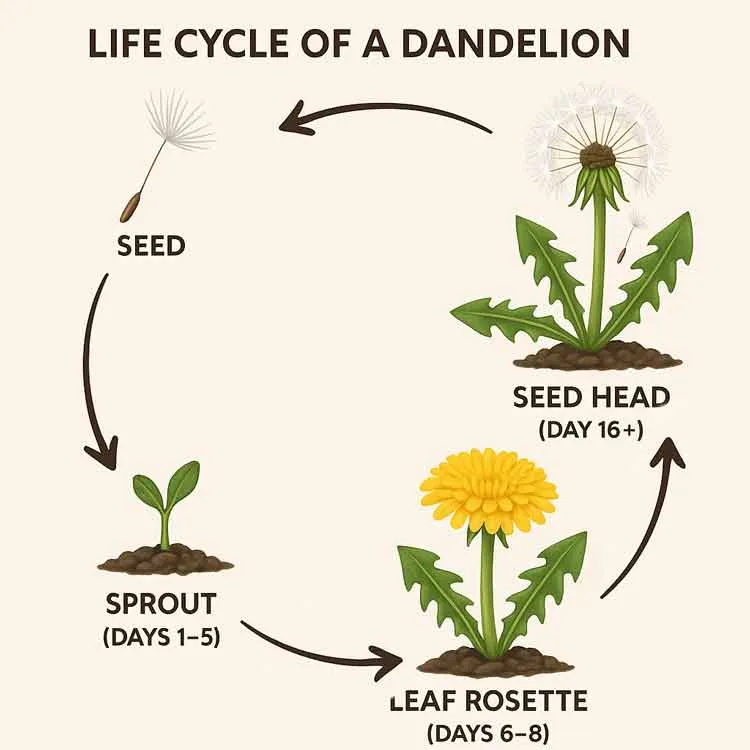dandelion life cycle